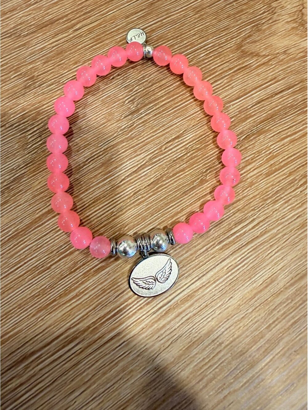 Pink T. Jazelle angel wings bracelet